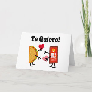 Niedliches Taco & Hot Sauce - The Quiero! (Ich Lie Karte