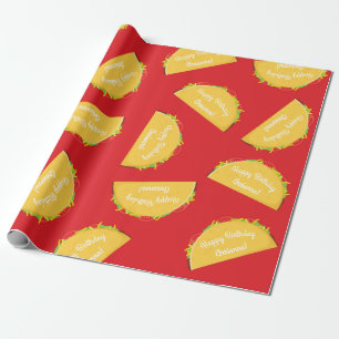 Niedliches Taco Kinder 1. Geburtstag Party Mexikan Geschenkpapier