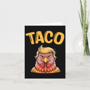 Niedliches Taco Trump hält immer die Finger aus de Karte