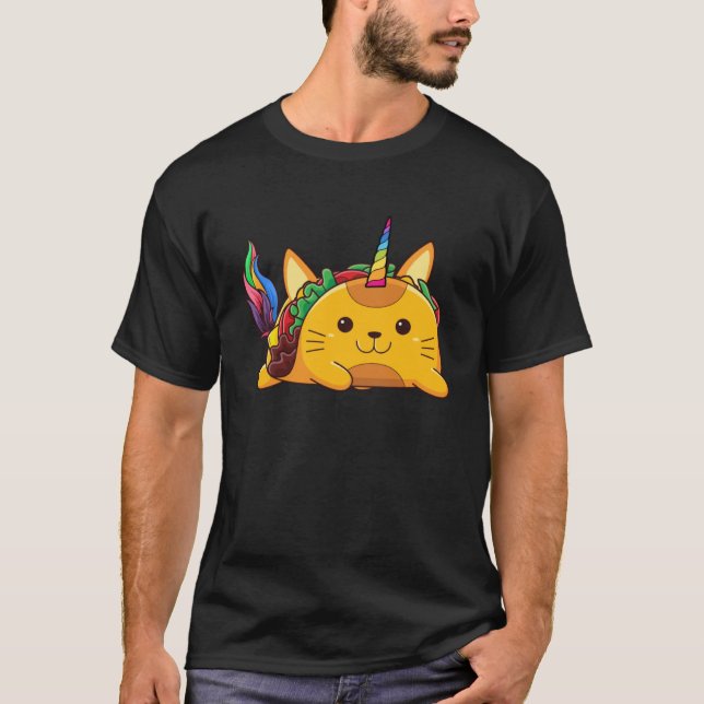 Niedliches Taco Unicorn Mexican Cinco de Mayo Unit T-Shirt (Vorderseite)