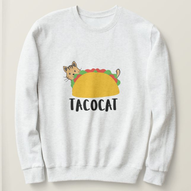 Niedliches TacoCat Design Sweatshirt, Cat Lover Ca Sweatshirt (Design vorne)