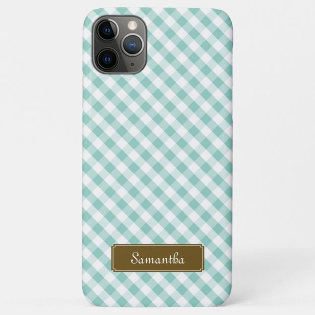 Niedliches tadelloses Gingham-Pastellmuster Case-Mate iPhone Hülle (Rückseite)