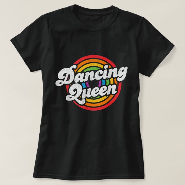 Niedliches Tanzen Queen Roller Disco Outfit 70er K T-Shirt (Design vorne)