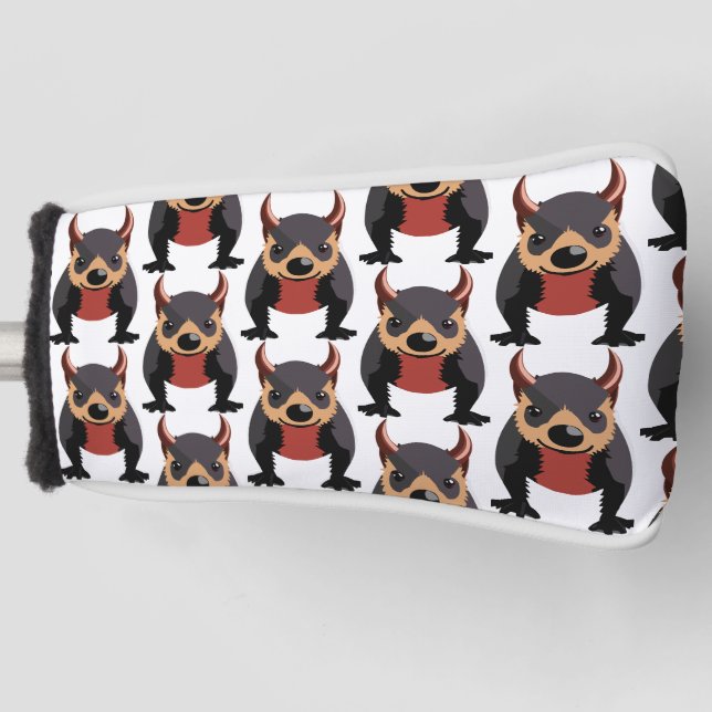 Niedliches Tasmanisches Teufelsdesign Golf Headcover (Vorderseite)