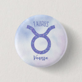 Niedliches Taurus Astrologie Signieren Personalisi Button