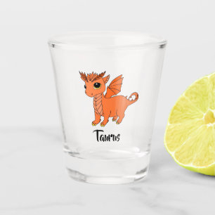 Niedliches Taurus Dragon-Designerglas Schnapsglas