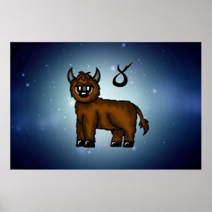 niedliches Taurus-Poster Poster