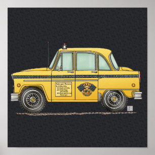 Niedliches Taxi Poster