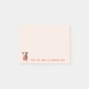 Niedliches Teacup Piggy personalisieren Post-it No Klebezettel