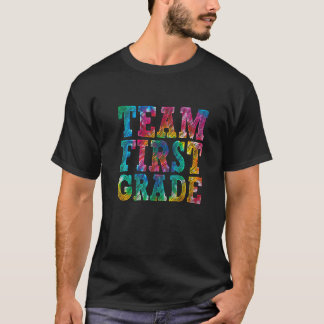 Niedliches Team 1. Klasse zurück zur Gefärbte Kraw T-Shirt