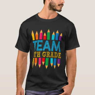 Niedliches Team 5. Klasse Lehrer Kinder zurück in T-Shirt