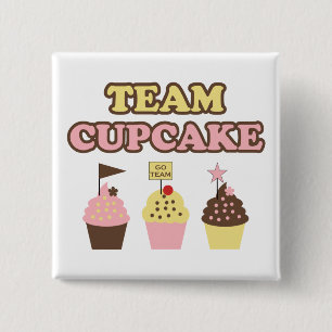 Niedliches Team-Kuchen-Button Button