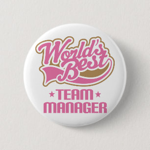 Niedliches Team-Manager-Geschenk Button