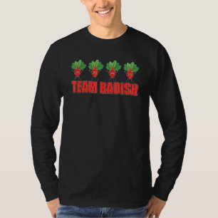 Niedliches Team Radish Bekleidung Gemüseanstriche T-Shirt
