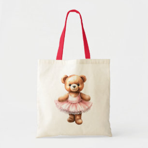 Niedliches Teddybär Ballerina Tanzballet Tragetasche