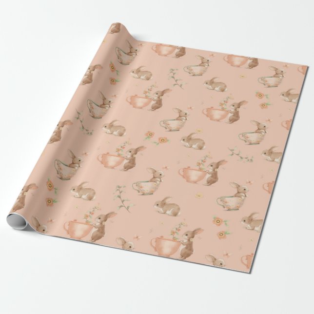 niedliches Tee-Party Geschenkpapier (Ungerollt)