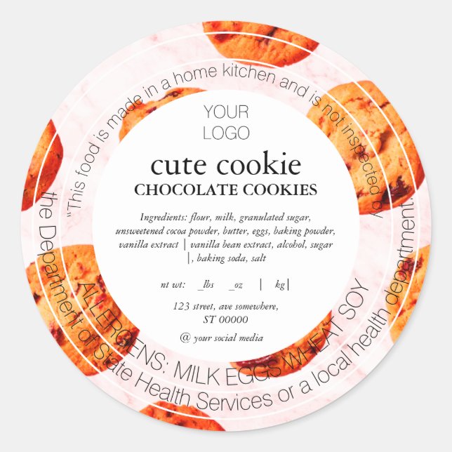 Niedliches Texas-Hütte-Lebensmitteletikett Runder Aufkleber (Vorderseite)