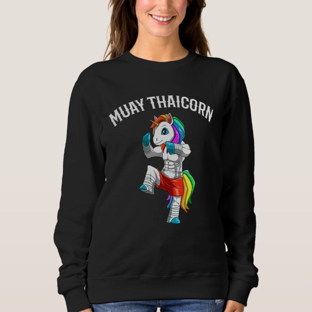 Niedliches Thaimais-Thai-Boxen und Kickboxen Sweatshirt (Vorderseite)