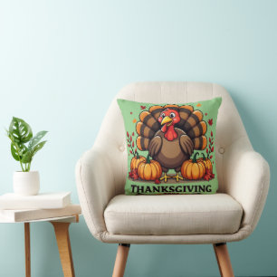 Niedliches Thanksgiving Turkey 2024 Kissen
