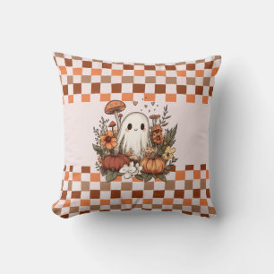Niedliches Thesscore Ghost Halloween Checkerboard Kissen