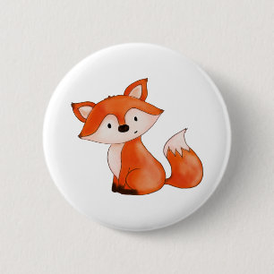 Niedliches Tier BabyFox Wald Button