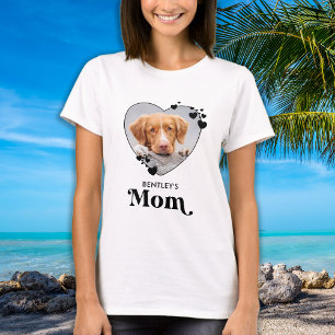 Niedliches Tier Mama Foto Benutzerdefinierter Hund T-Shirt