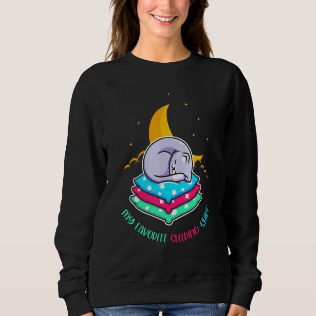 Niedliches Tier Nachtschwärmer Napping Schlaftier Sweatshirt (Vorderseite)