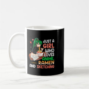 Niedliches Tier nur ein Mädchen, das Lieben Anime Kaffeetasse