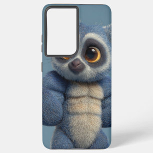 Niedliches Tier Samsung Case – Blaue Loris Illustr Galaxy Hülle