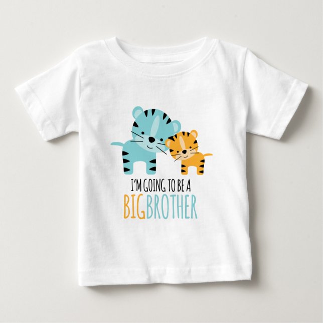 Niedliches Tiger "Großer Bruder zu sein" Baby T-shirt (Vorderseite)
