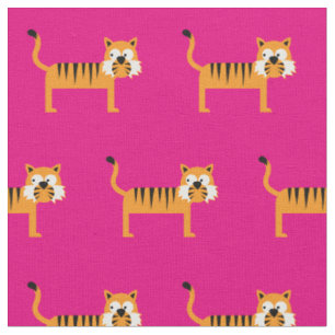 Niedliches Tiger Kid Baby Kinderzimmer Rosa Katze Stoff