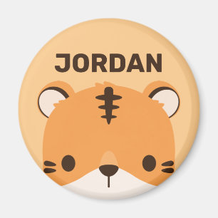 Niedliches Tiger mit Personalisiertem Namen Magnet