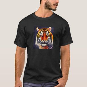 Niedliches Tiger Wildlife Artistic Watercolor 9 T-Shirt