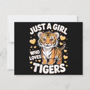 Niedliches Tigertier nur ein Mädchen, das Tiger Li Dankeskarte