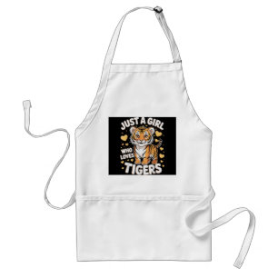 Niedliches Tigertier nur ein Mädchen, das Tiger Li Schürze
