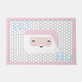 Niedliches Tile Design Pink Weihnachten Fußmatte