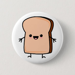 Niedliches Toastbrot Button