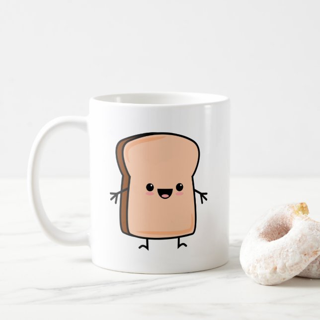 Niedliches Toastbrot Kaffeetasse (Mit Donut)