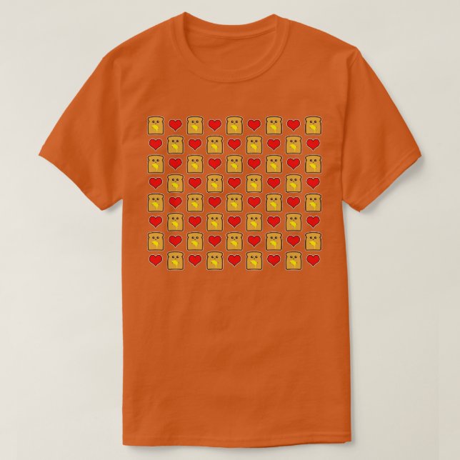 Niedliches Toastmuster T-Shirt (Design vorne)
