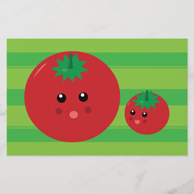 Niedliches Tomaten Briefpapier (Vorderseite)