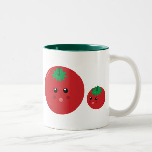 Niedliches Tomaten Zweifarbige Tasse