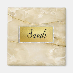 Niedliches trendy Gold-Marmor Magnet