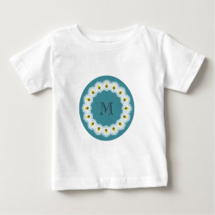 Niedliches trendy gürtelige Cartoon Bienen Monogra Baby T-shirt