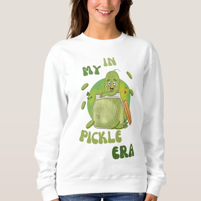 Niedliches, trendy Kiktok-Pickle in einem Glas Sweatshirt (Vorderseite)