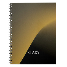Niedliches trendy Personalisiert Black and Gold Mu Notizblock