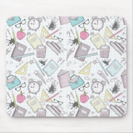 Niedliches trendy Teacher School Muster Mousepad