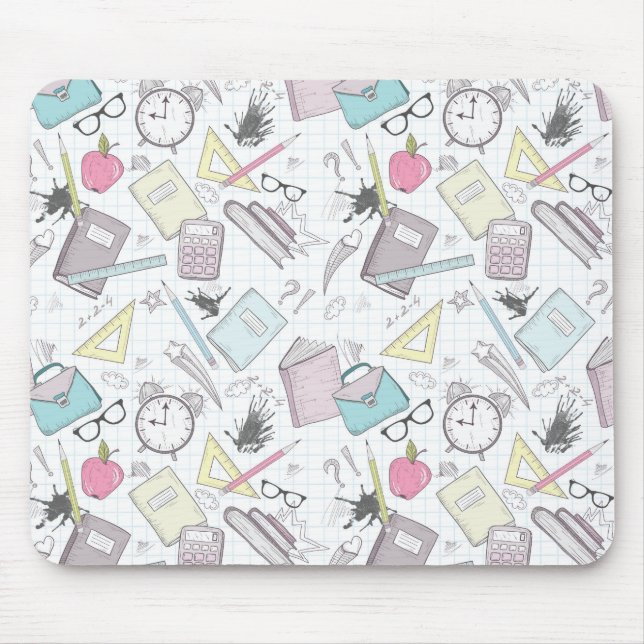 Niedliches trendy Teacher School Muster Mousepad (Vorne)