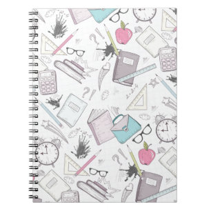 Niedliches trendy Teacher School Muster Notizblock
