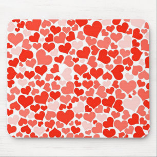 Niedliches, trendy Valentine Red Heart Pattern Mousepad