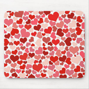 Niedliches, trendy Valentine Red Heart Pattern Mousepad